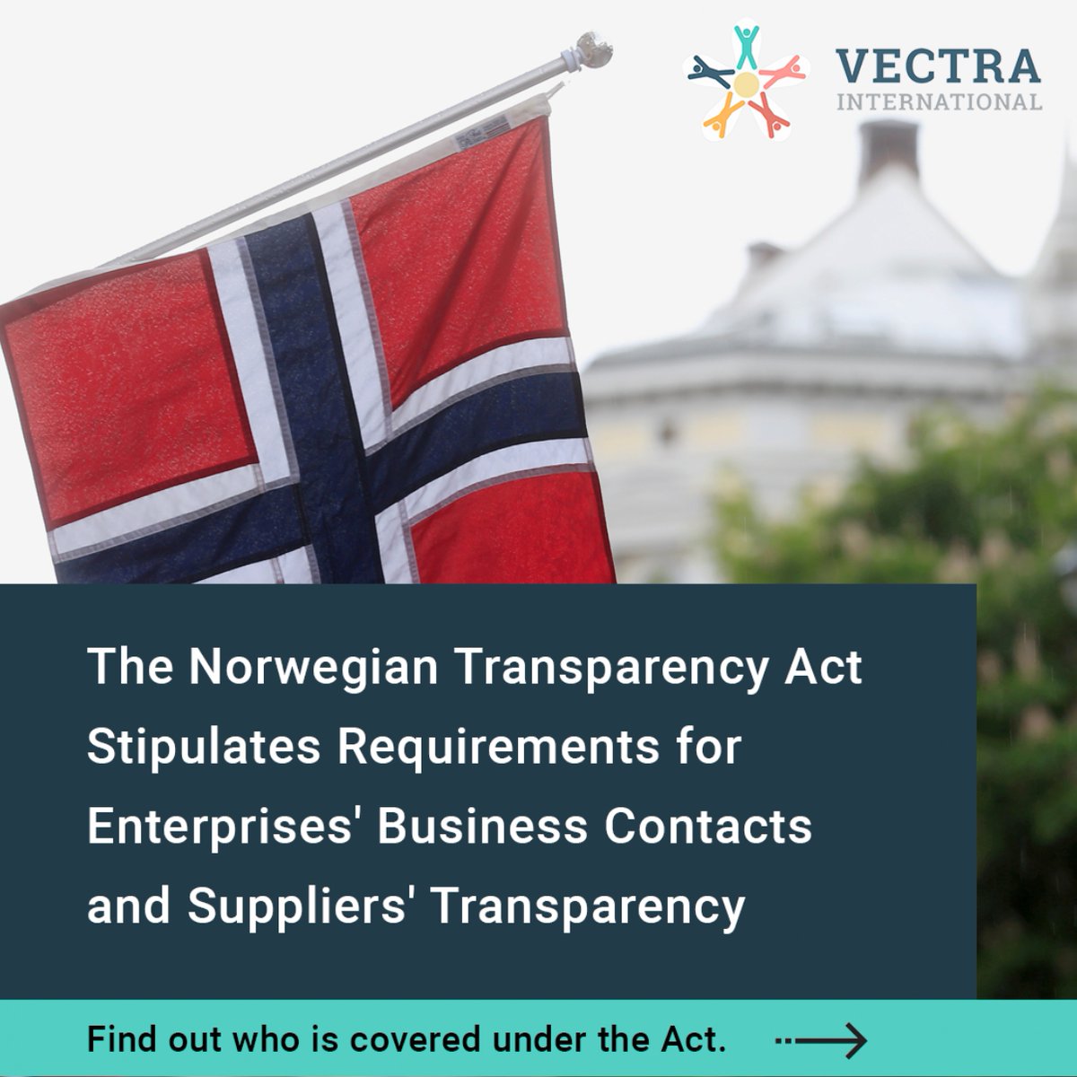 VECTRAintl's tweet photo. A law relating to #transparency in enterprises and #humanrights entered into force in #Norway on 1 July 2022. See who is covered under the #NorwegianTransparencyAct.
For assistance with conducting #duediligence, you can reach out to our #experts.
#HRDD #VECTRAIntl https://t.co/hhxpxAFLX3