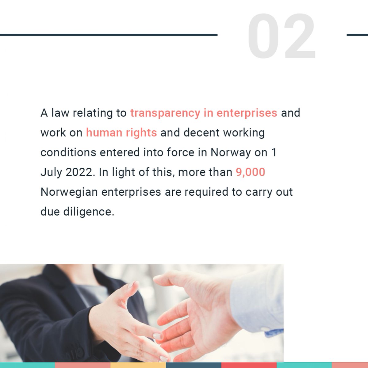 VECTRAintl's tweet photo. A law relating to #transparency in enterprises and #humanrights entered into force in #Norway on 1 July 2022. See who is covered under the #NorwegianTransparencyAct.
For assistance with conducting #duediligence, you can reach out to our #experts.
#HRDD #VECTRAIntl https://t.co/hhxpxAFLX3