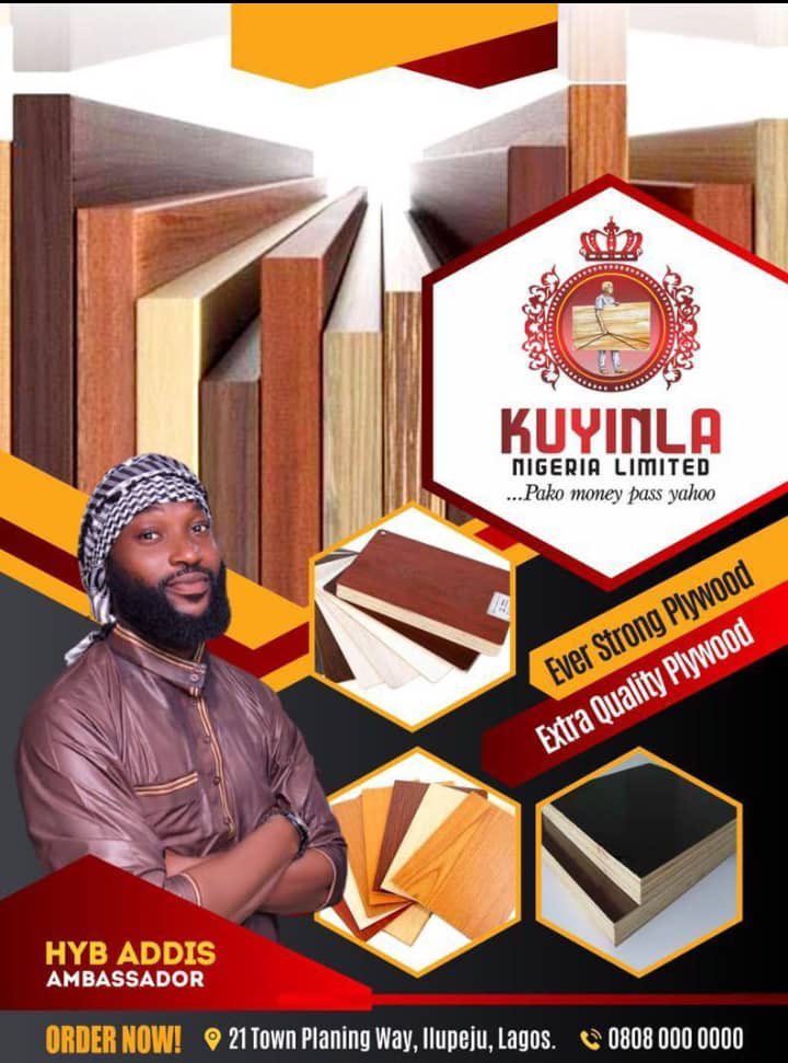 AdewunmiMoreni4's tweet photo. e best quality Plywood 

Long lasting 

Value for your money 

Kunyinla Nigeria limited is your best bet 

#KUNYINLANIGLTD
#KUNYINLANIGLTD
#KUNYINLANIGLTD

#Olamide
#iphone8
#Pheelz
#BBNXCaptainMorgan
#Atiku
#Saraki https://t.co/5P4iFl4tvt