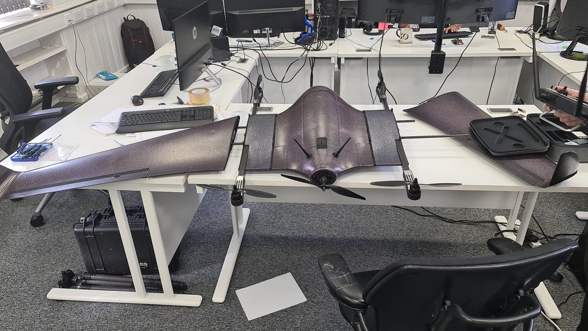 Excited to take delivery of our latest drone! #deltaquad #vtoldrone #drones