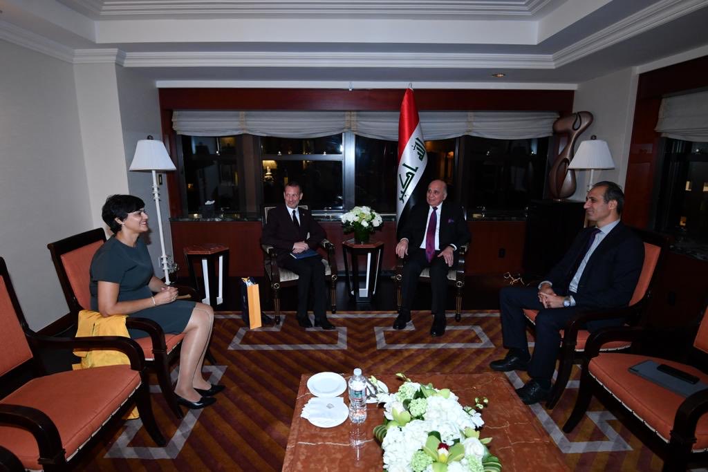 honarissa's tweet photo. A productive meeting with Foreign Minister ⁦@Fuad_Hussein1⁩ in New York City, discussing several initiatives ⁦@OfficialAuk⁩ is taking to advance its academic programs and to better serve communities. https://t.co/URJqtN02X9