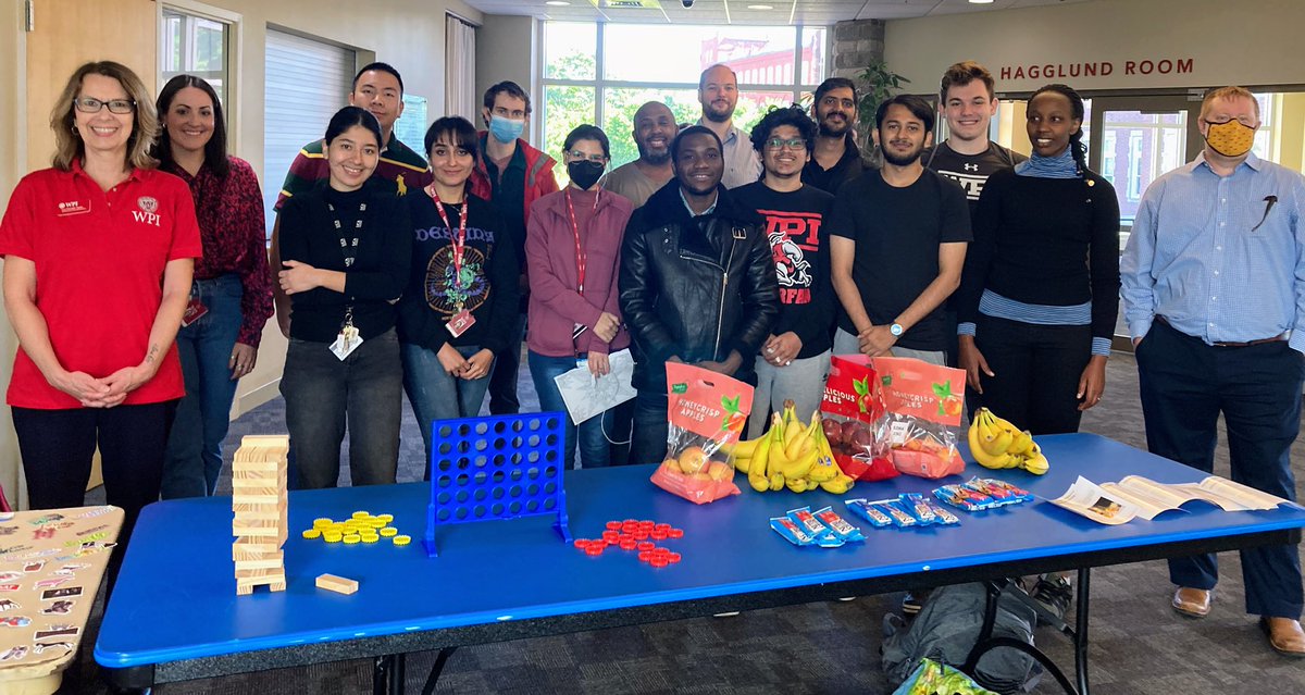 Apolonia1975's tweet photo. Better Together @WPI Please visit the @wpigradstudies table today in front of CC’s Hagglund Room for fun activities, healthy treats and recipes and camaraderie. #wellnessday #gograd https://t.co/bYRJ3uWSIY