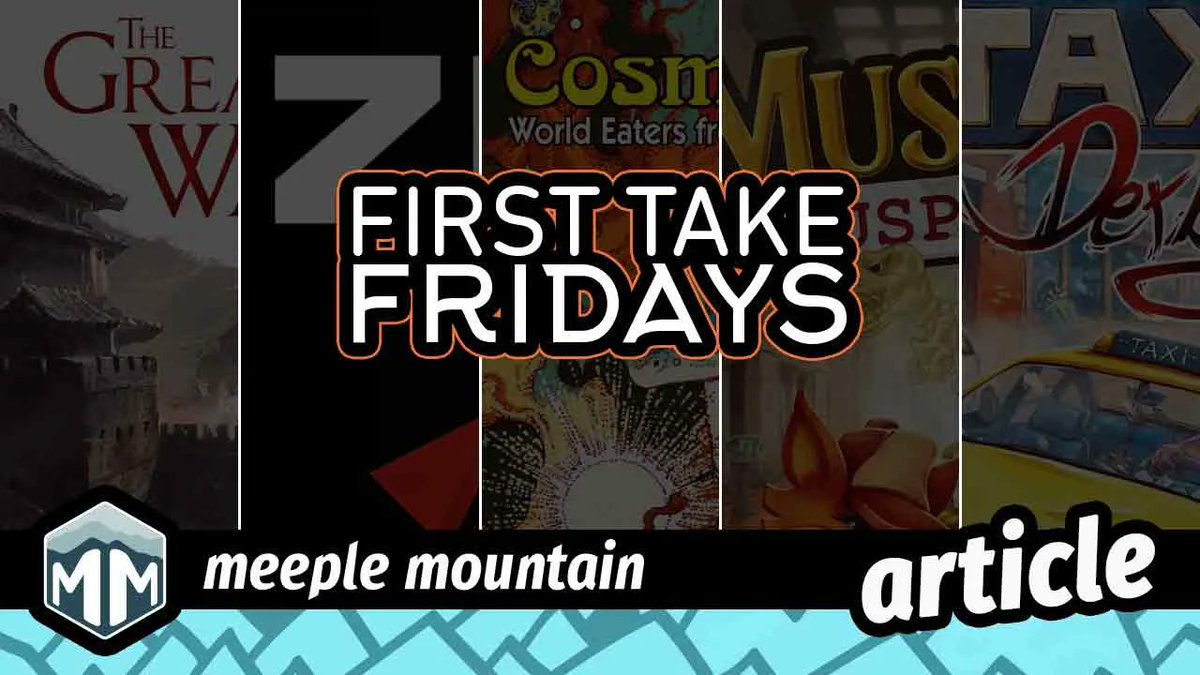 meeplemountain's tweet photo. Join us for hot games and hot takes in this week's edition of First Take Fridays, from the Meeple Mountain team. This week we played games from @AwakenRealms, @devious_weasel, @LooneyLabs, @BlueOrangeGames, and #SkipshotGames
https://t.co/ikFaZUBZny
#BoardGames #FirstTakeFriday https://t.co/M9HUm5EHzY
