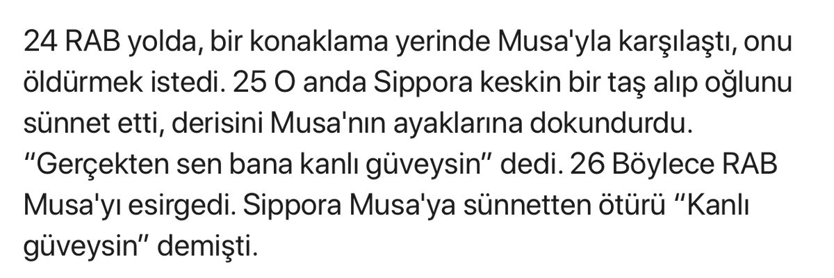 haydoot's tweet photo. Uyduruk rivayet kitaplarını insanlara Tevrat diye yutturmaya çalışan sefillerin tutunduklarını şuraya koyalım da dursun.

Eski Ahit, Mısır'dan Çıkış: 4:26'dan okuyalım: https://t.co/GLqWoL0pp9