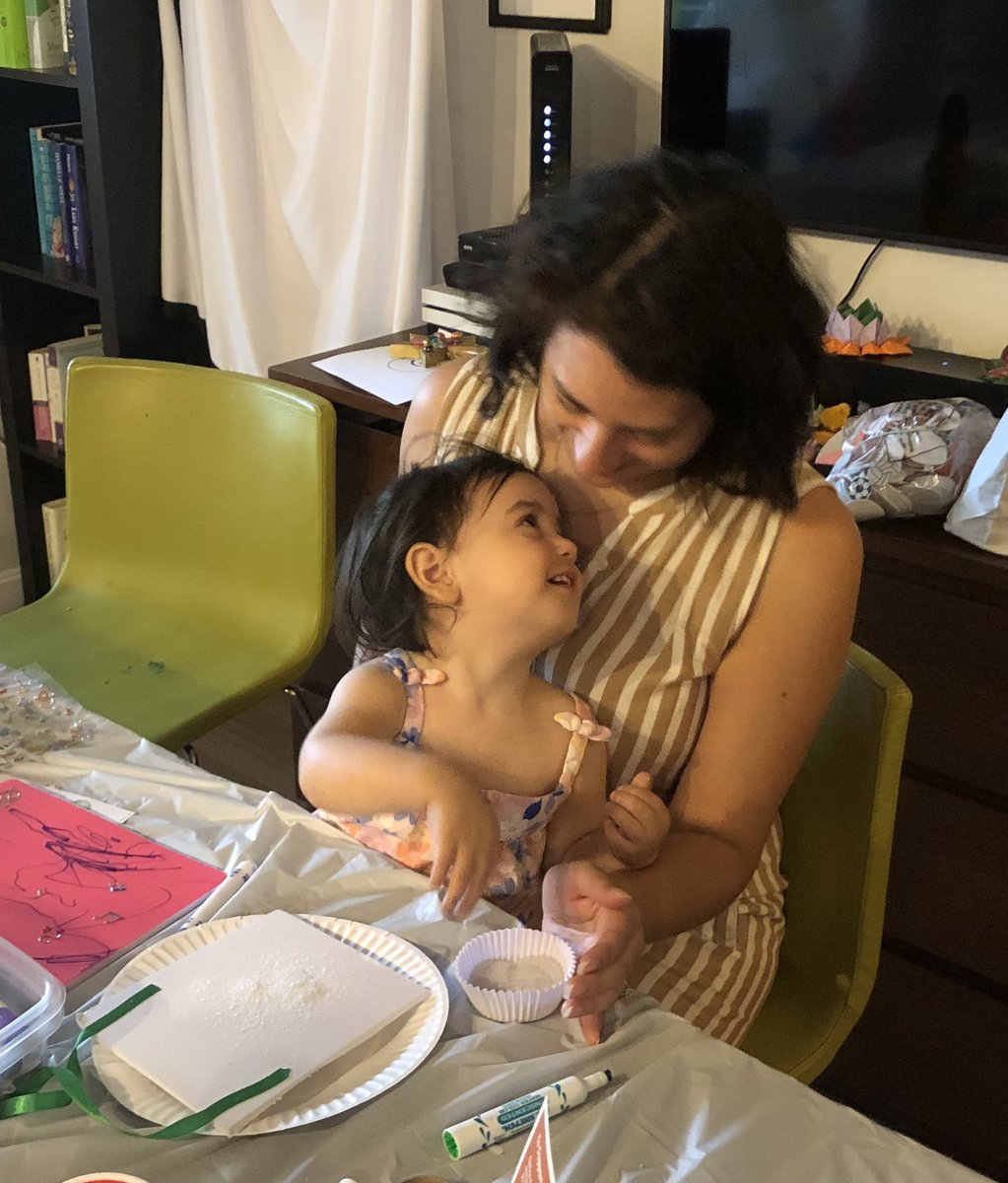 OurSpaceRocks's tweet photo. Not quite 2 years old and she had a fab first foray into getting glittery….@chris_haven https://t.co/9DujOOJyGn