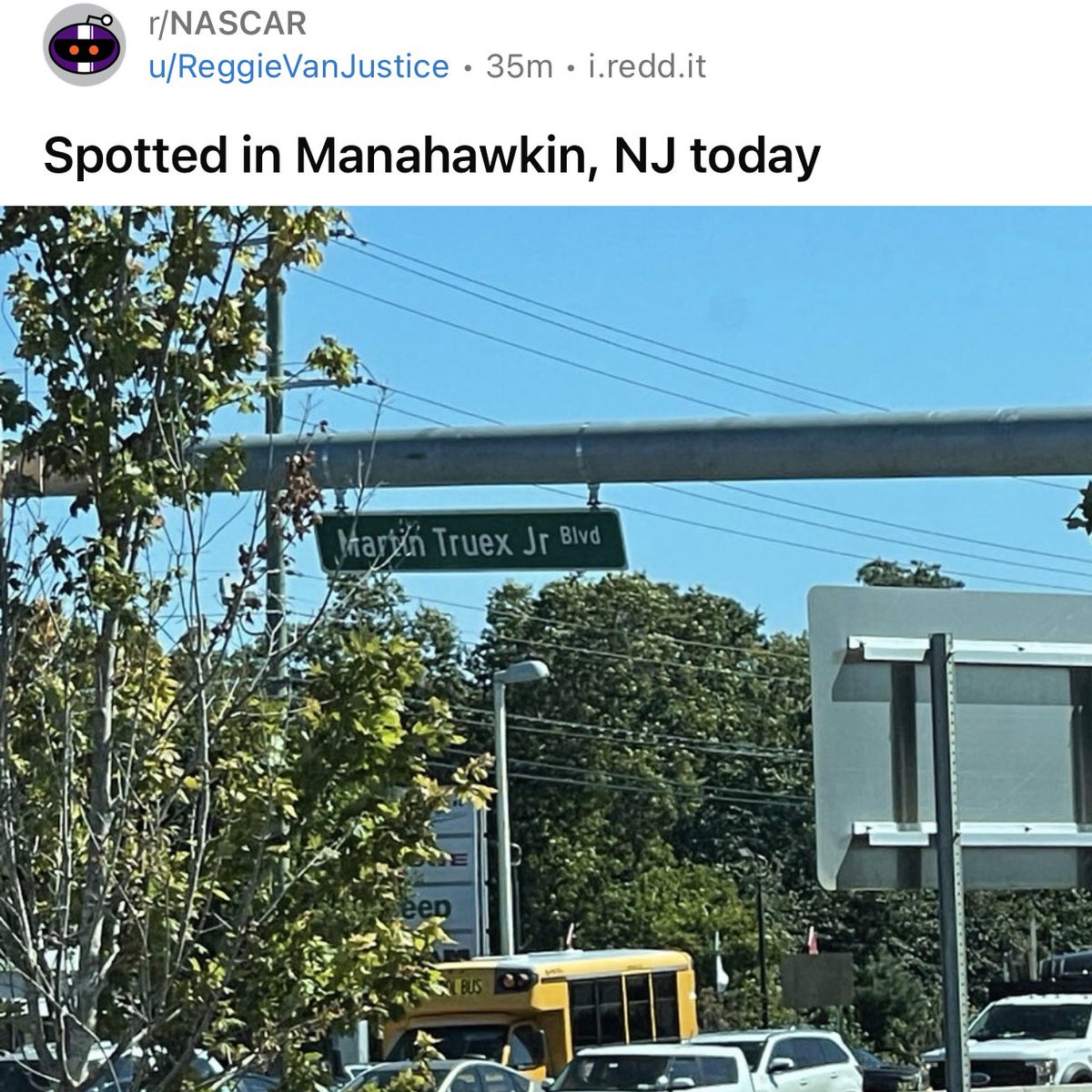 JoeGibbsRacing's tweet photo. Check out this @MartinTruex_Jr home-town find by Reggie on @NASCARonReddit! 

#NASCAR https://t.co/MxuovA1oYp