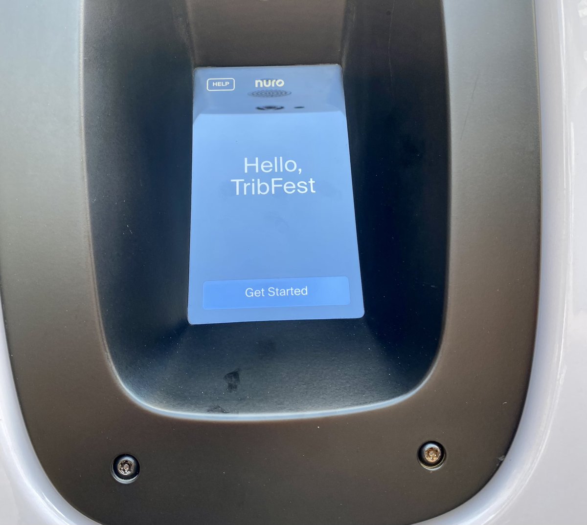 aprilhinkle's tweet photo. Hello @nuro #tribfest22 https://t.co/9gnvzxbmy5
