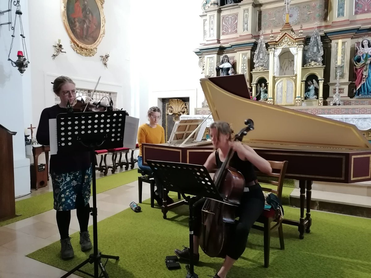 EnsembleDagda's tweet photo. Excited to be in #Varaždin rehearsing some gorgeous C18th Irish &amp; Croatian music for Varaždin Baroque Evenings tomorrow at this beautiful church! Thanks to @culture_ireland for supporting this! @IrlEmbCroatia https://t.co/pcBeEjIZXp