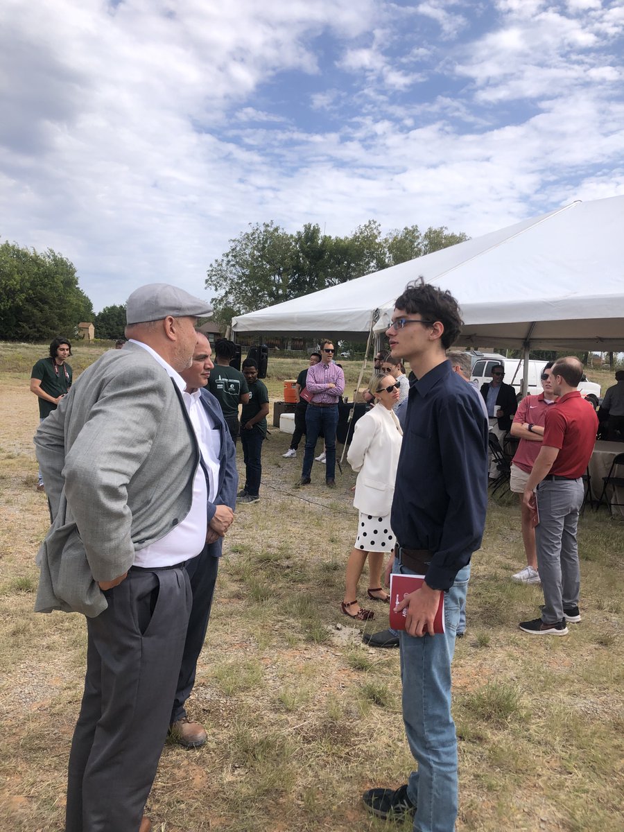 THS pre-engineering students attended the OU Geothermal Well Ribbon Cutting and luncheon here in Tuttle. They were fortunate to get to visit with OU professors and project leaders!