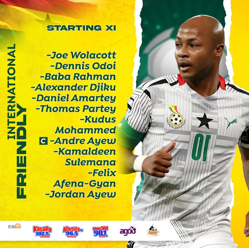Radio360GH's tweet photo. Starting 11! Ghana 🇬🇭 Way ✊🏿 https://t.co/qYnrF8MW8j