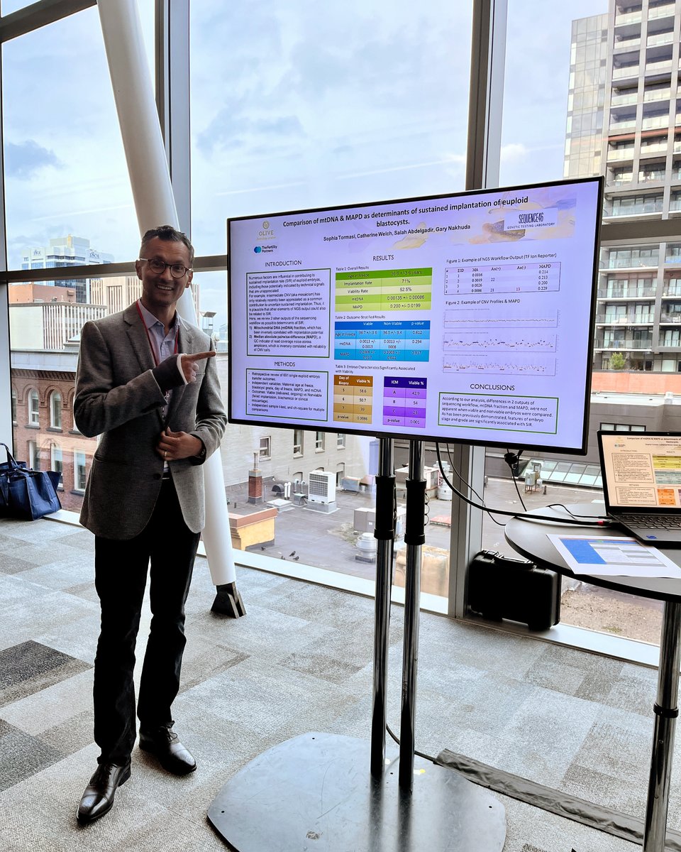 Dr Gary Nakhuda presenting at the 2022 
@cdnfertility meeting in Halifax. Dr Nakhuda and his team studied the technical factors from next-generation sequencing output to determine if they are helpful in identifying embryos most likely lead to live birth. #CFAS2022