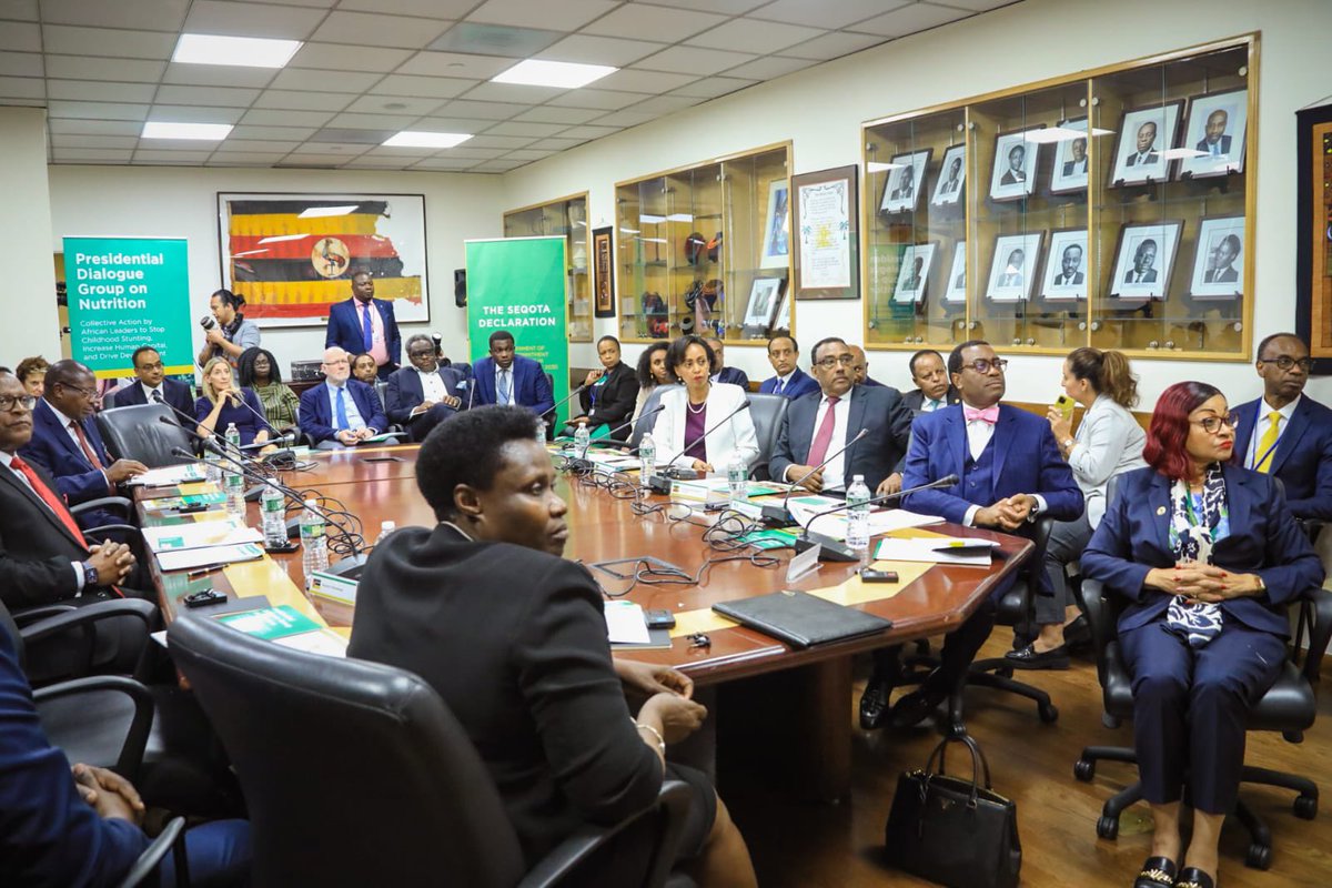 TayeAtske's tweet photo. At #UNGA77 side event organized by Ethiopia and the African Development Bank, African leaders launched a Presidential Dialogue Group on Nutrition and made a bold commitment to make nutrition a national priority to end stunting in children. Leaders signed a landmark declaration. https://t.co/S2euigwsHC