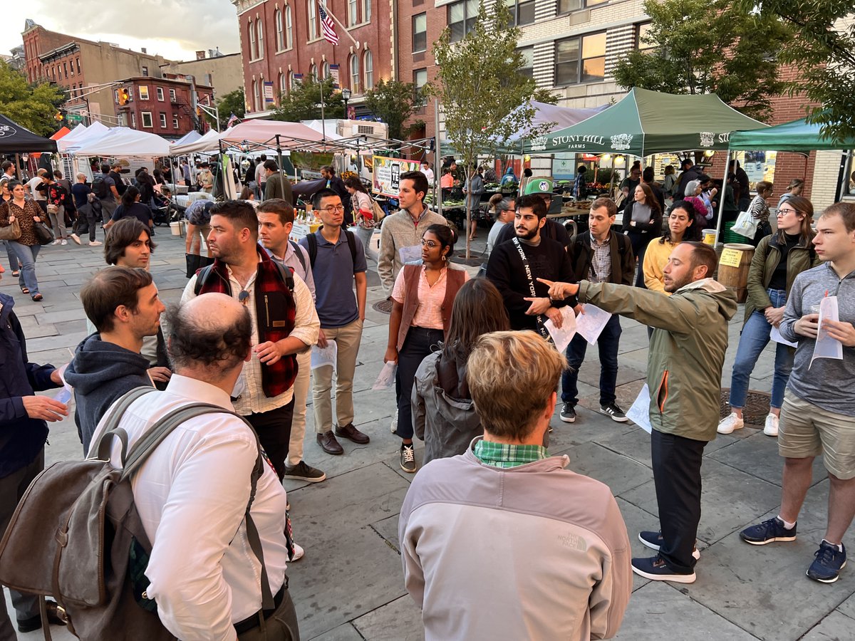 We had an amazing turnout for our YPT Walks #JerseyCity event yesterday! Thanks @mjmanzella225 for showing us all of JC's bike and ped infrastructure improvements. #ypt #yptwalks #transportation