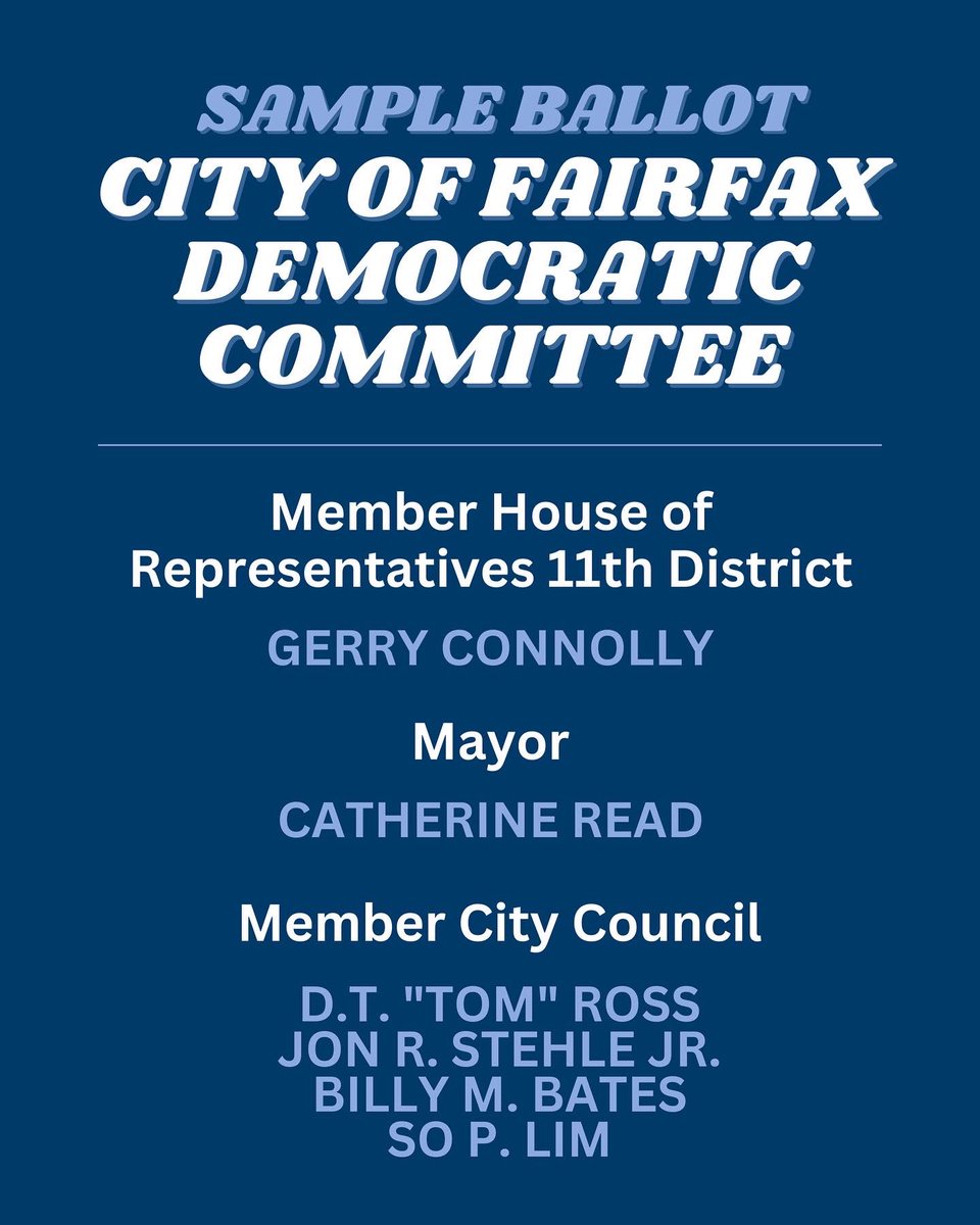 If you are a City of Fairfax resident, please find below <a href="/fairfaxblue/">Fairfax Democrats</a>’s Sample Ballot.

I created a digital version for accessibility and shareable purposes. Happy early voting, everybody! 🗳️