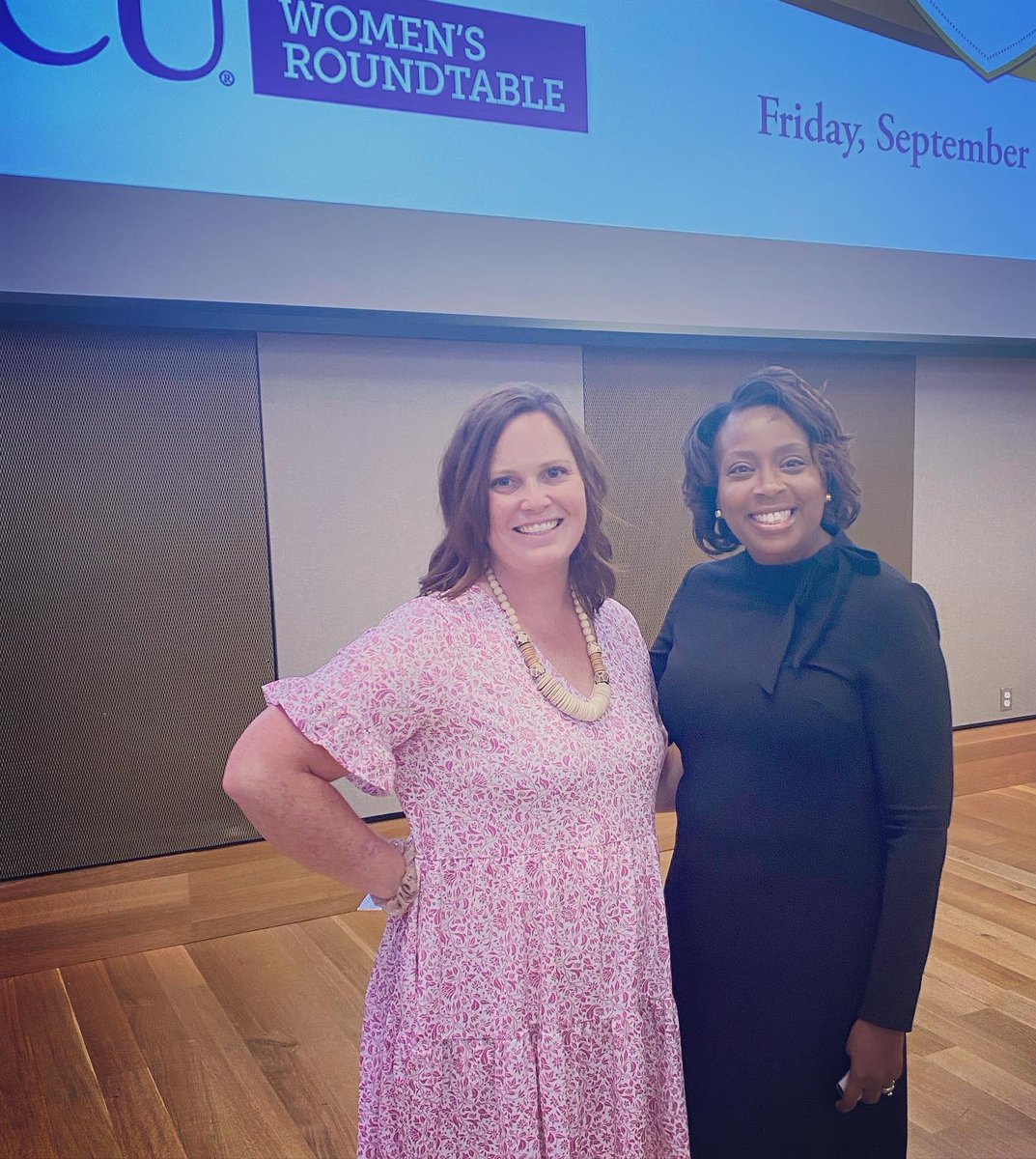 laurenm83's tweet photo. I am consistently surrounded by some incredible ECU women, but I love when we get to acknowledge and celebrate them 💜 Fantastic job, @ECUroundtable and @ECUAdvancement on an amazing event! https://t.co/9ehfYYvOQq