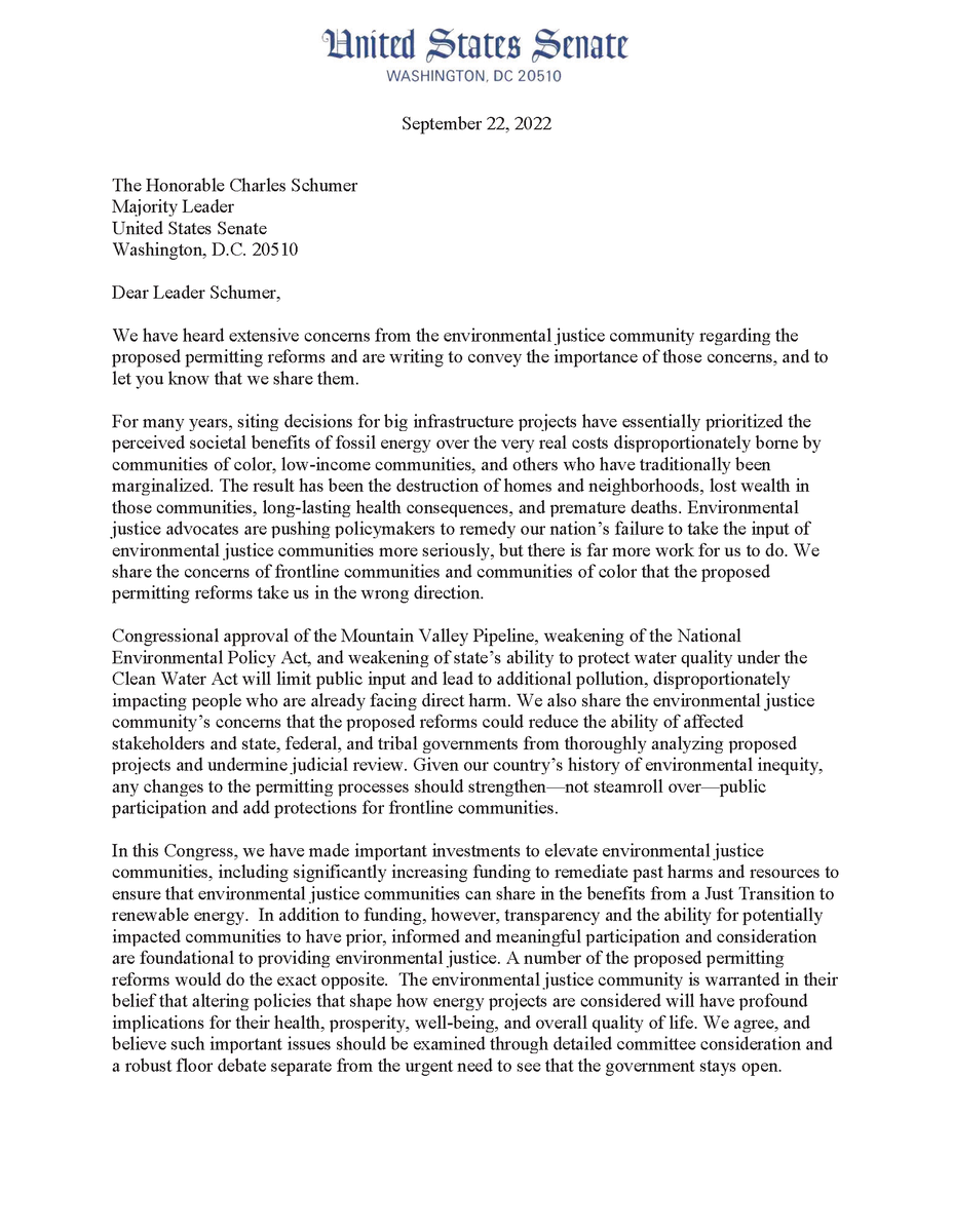 LCVoters's tweet photo. NEW: @SenJeffMerkley leads letter with 7 Senators sharing the concerns of the environmental justice community that expediting fossil fuel permitting would perpetuate harms disproportionately facing frontline communities and communities of color. https://t.co/Q0HmHtpU69