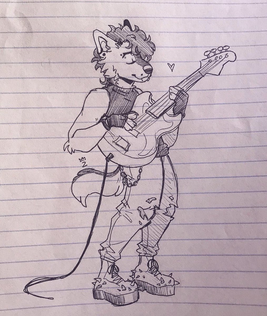 zannadoodles's tweet photo. Icarus :) he plays the bass in a small local band 
#furryartist #furryart https://t.co/W9TVG1xMDH