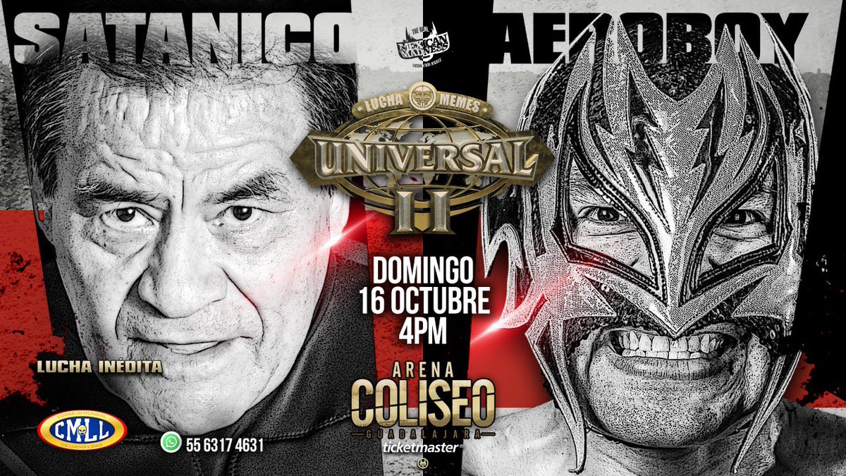 LuchaMemes's tweet photo. 4th match announced for our next show #Universal2 in @Arena_GDL 🇲🇽 https://t.co/gKRGY3oKnD
