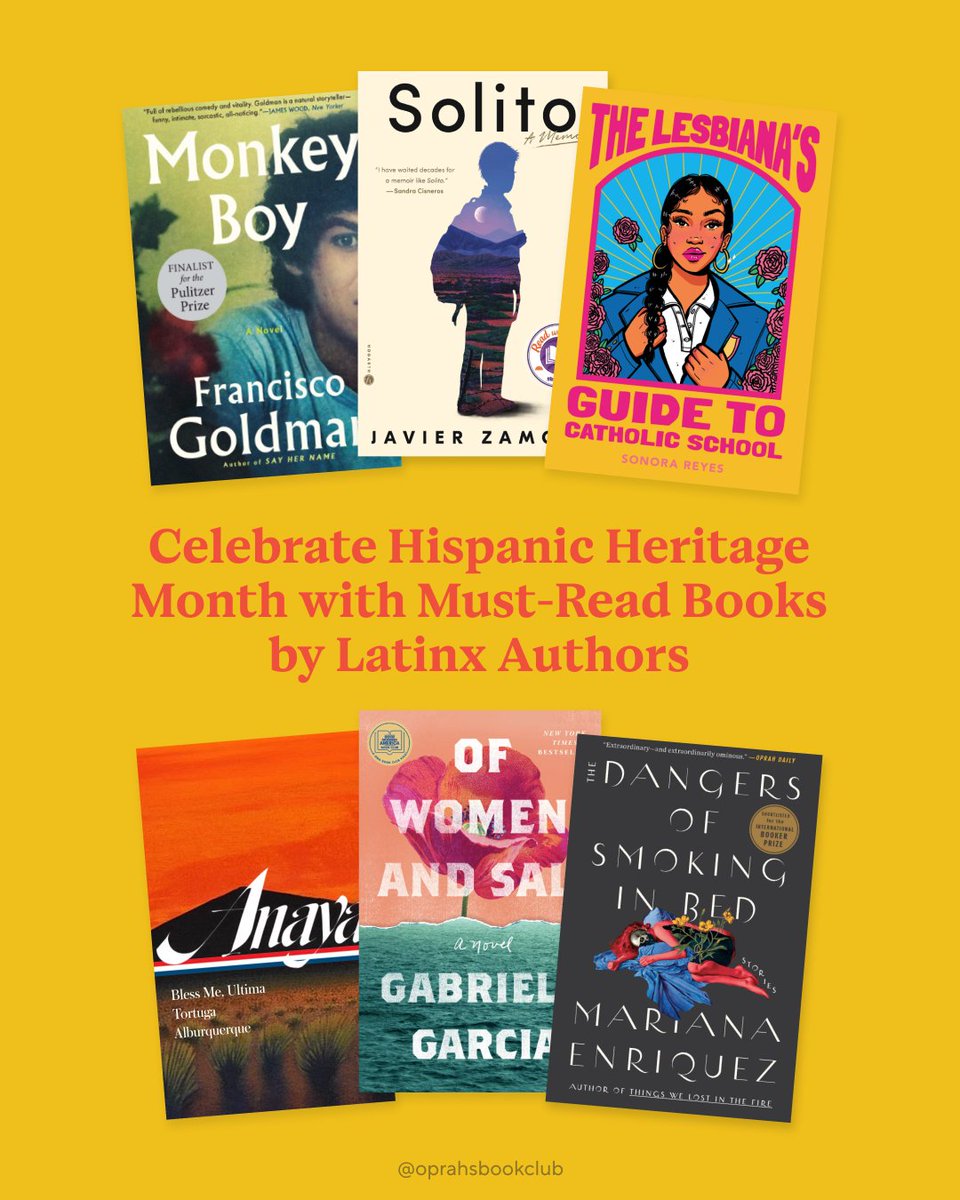 Oprah's Book Club (@oprahsbookclub) on Twitter photo Author and professor Ernesto Mestre-Reed curated a powerful roundup of must-read books in honor of #HispanicHeritageMonth for our friends at <a href="/OprahDaily/">Oprah Daily</a>. Swipe through to explore a selection of his picks, and visit the link to view the entire list. (1/7)
bit.ly/3xIt5qv Author and professor Ernesto Mestre-Reed curated a powerful roundup of must-read books in honor of #HispanicHeritageMonth for our friends at <a href="/OprahDaily/">Oprah Daily</a>. Swipe through to explore a selection of his picks, and visit the link to view the entire list. (1/7)
bit.ly/3xIt5qv