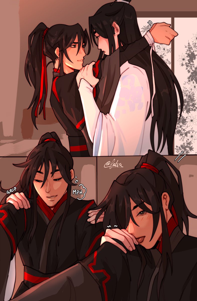 fedzz_z's tweet photo. “is it enough” an MDZS comic of a scene from volume 2 that won’t leave my head😵‍💫
just a little warning for people who don’t know: lwj is drunk in this scene so if you’re uncomfortable with that refrain from reading this thank you sm
#wangxian #mdzs
1/3 https://t.co/Ui9fzj7ZbR