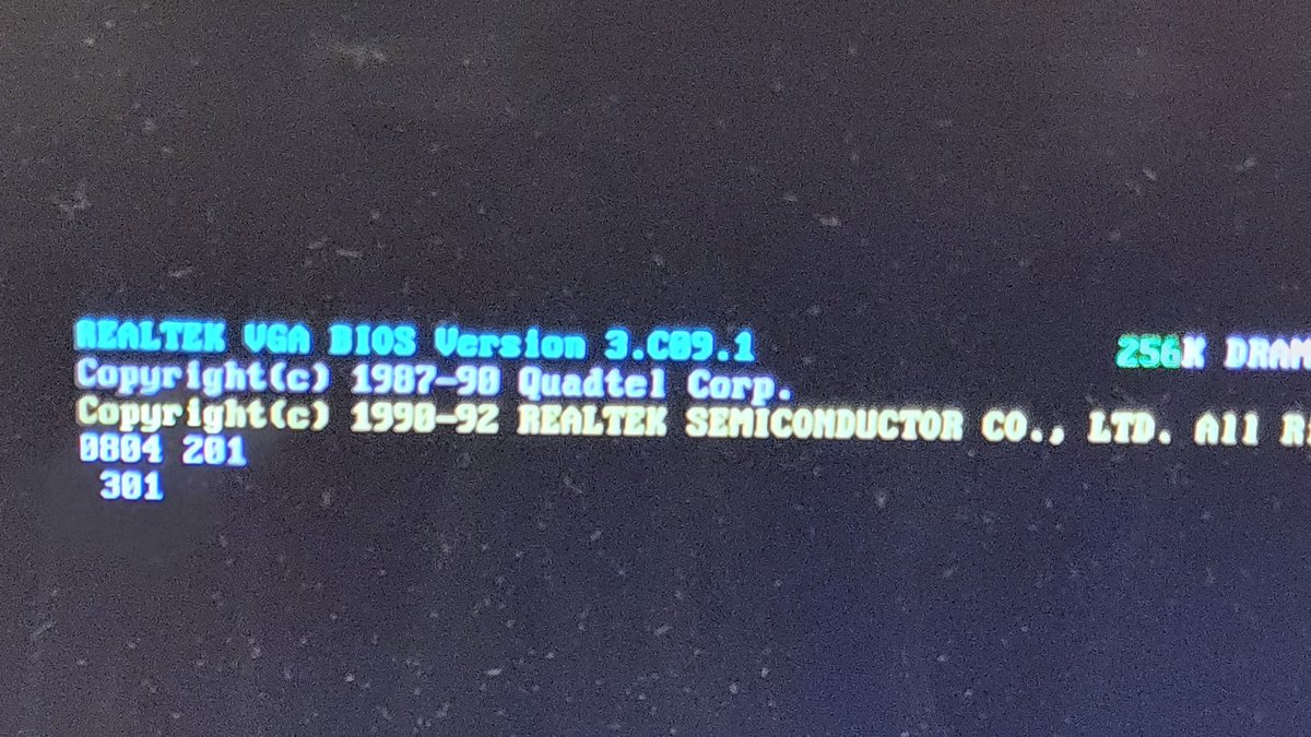 earlgrey on Twitter "VGA カードを取り付けて起動。VGA BIOS 画面で一瞬2種類のエラー「0804 201