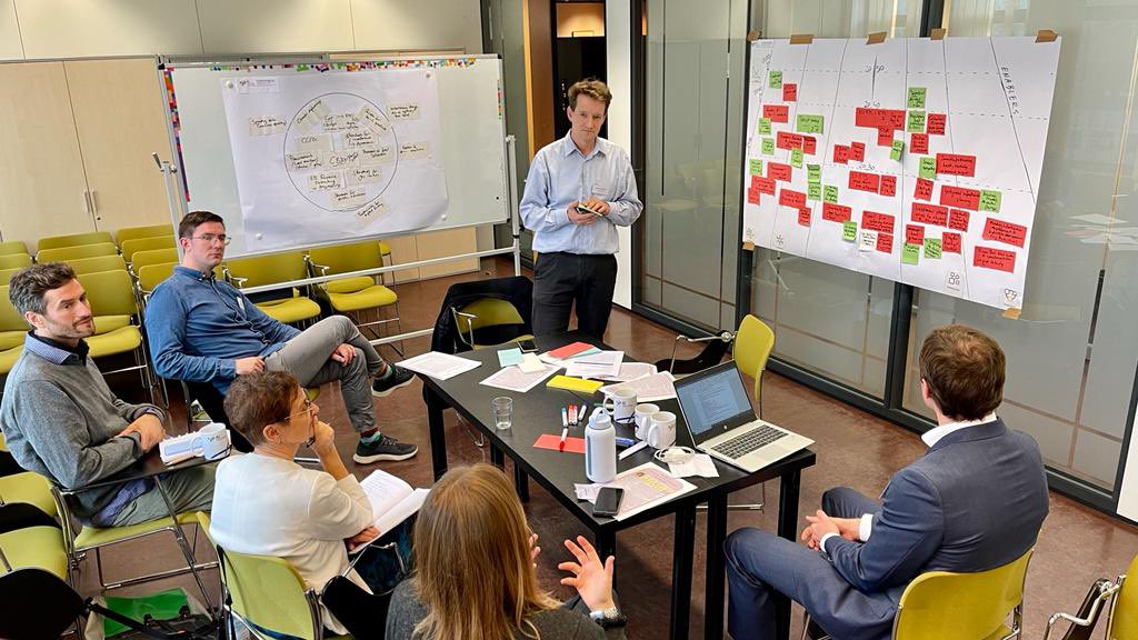 4iTraction's tweet photo. At the 4iTRACTION policy lab today, with fantastic stakeholders we co-created 4 policy avenues to follow up on the #Fitfor55 package. How can Europe get on track to #ClimateNeutrality using market-based policies, industrial policy, mandates &amp; regulations or sufficiency policies? https://t.co/CJiQXucIWW