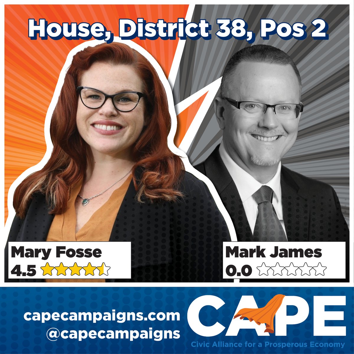 capecampaigns's tweet photo. Up in Everett the choice is clear. @marypfosse is CAPE's uncontested champion for prosperity, justice, and growing the economy from the middle out for working- and middle-class families in District 38. She’s a middle-out superhero, not a trickle-down zero like her opponent. https://t.co/uh4DYpPzuT