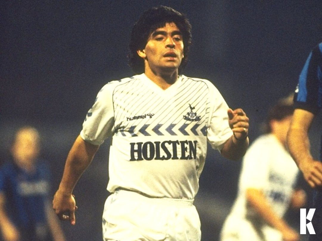 The best player ever to wear a Tottenham Hotspur jersey.

Diego Maradona wore a Tottenham Hotspur jersey for a testimonial match against Inter Milan in the year 1986.