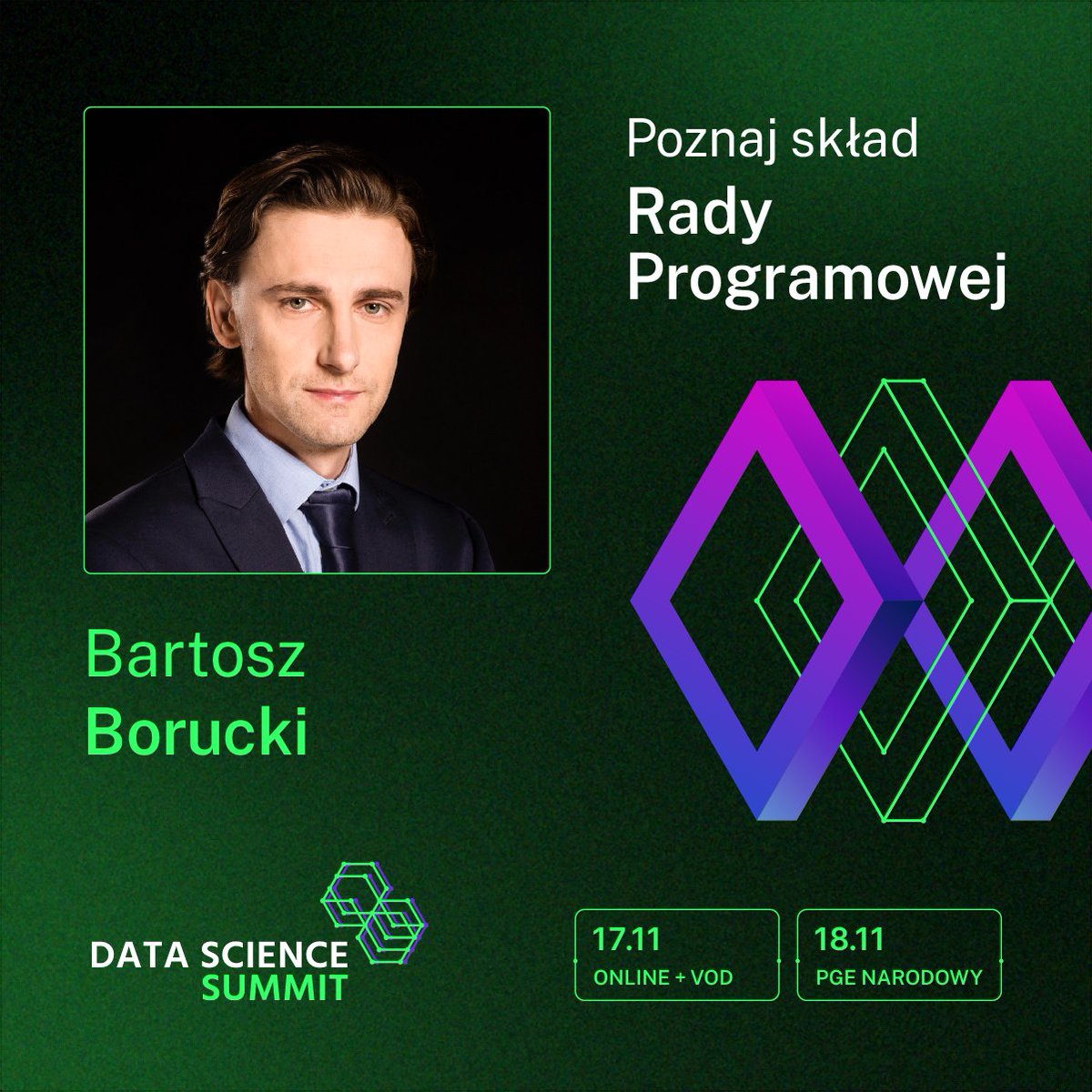 DSS_conference's tweet photo. #DataScienceSummit #RadaProgramowa #DataScience

Przedstawiamy Bartosza Boruckiego (@baborbe), który w tym roku zasiada w Radzie Programowej Data Science Summit.
--
Rejestracja już trwa! Nie zwlekaj i zarejestruj się już dziś! https://t.co/uA7TATXrVQ