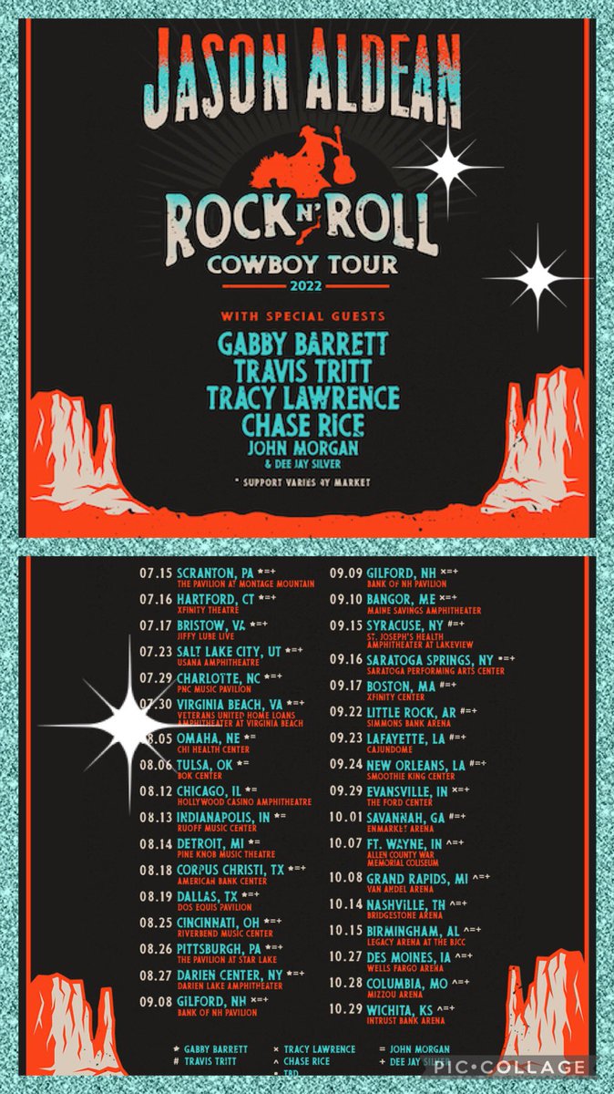 SarahLoganBrown's tweet photo. @Jason_Aldean see you tomorrow night at the smoothie king center! Can’t wait to hear you play making my 5th show! Ready for your Q&amp;A and Acoustic Set beforehand! My country heart is so happy! https://t.co/uox9sQoouY