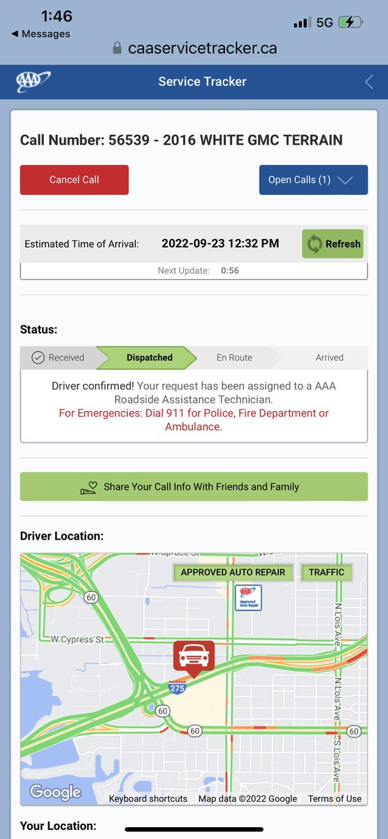 vickiredwine's tweet photo. So much for 12:32. Called ar 1250 for them to tell me 2 more hours. https://t.co/wcMEgHJfQk