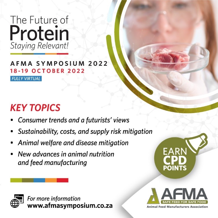 Stockfarmmag's tweet photo. The virtual #AFMAsymposium provides two days presentations and networking with industry experts. Register here https://t.co/n5scWYvaSi. Register now to join #AnimalFeed nutritionists and feed manufacturers online and to gain CPD points for your attendance.
@afmasouthafrica https://t.co/WIVRSeQyIs