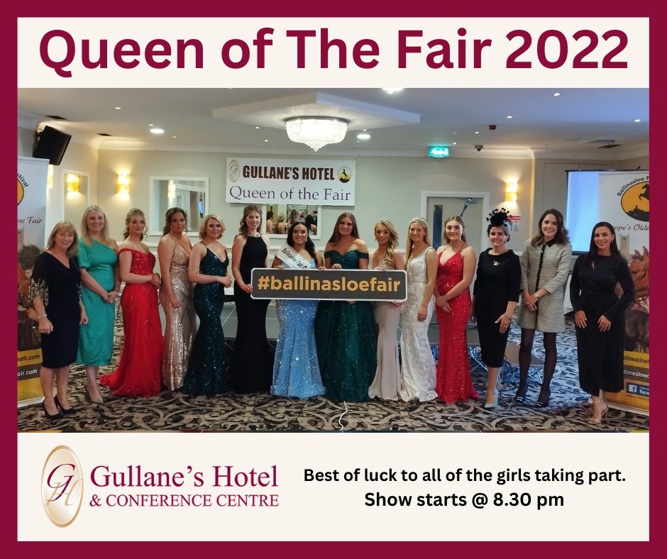 BallinasloeFair's tweet photo. We are ready to crown a new queen, best of luck to Chloe, Maria, Rebecca, Anna, Megan, Melissa, Karen &amp; Tierna ahead of tonight's show.  Show starts @ 8.30pm doors open at 8. 
#ballinasloefair https://t.co/j4IUsPzORd