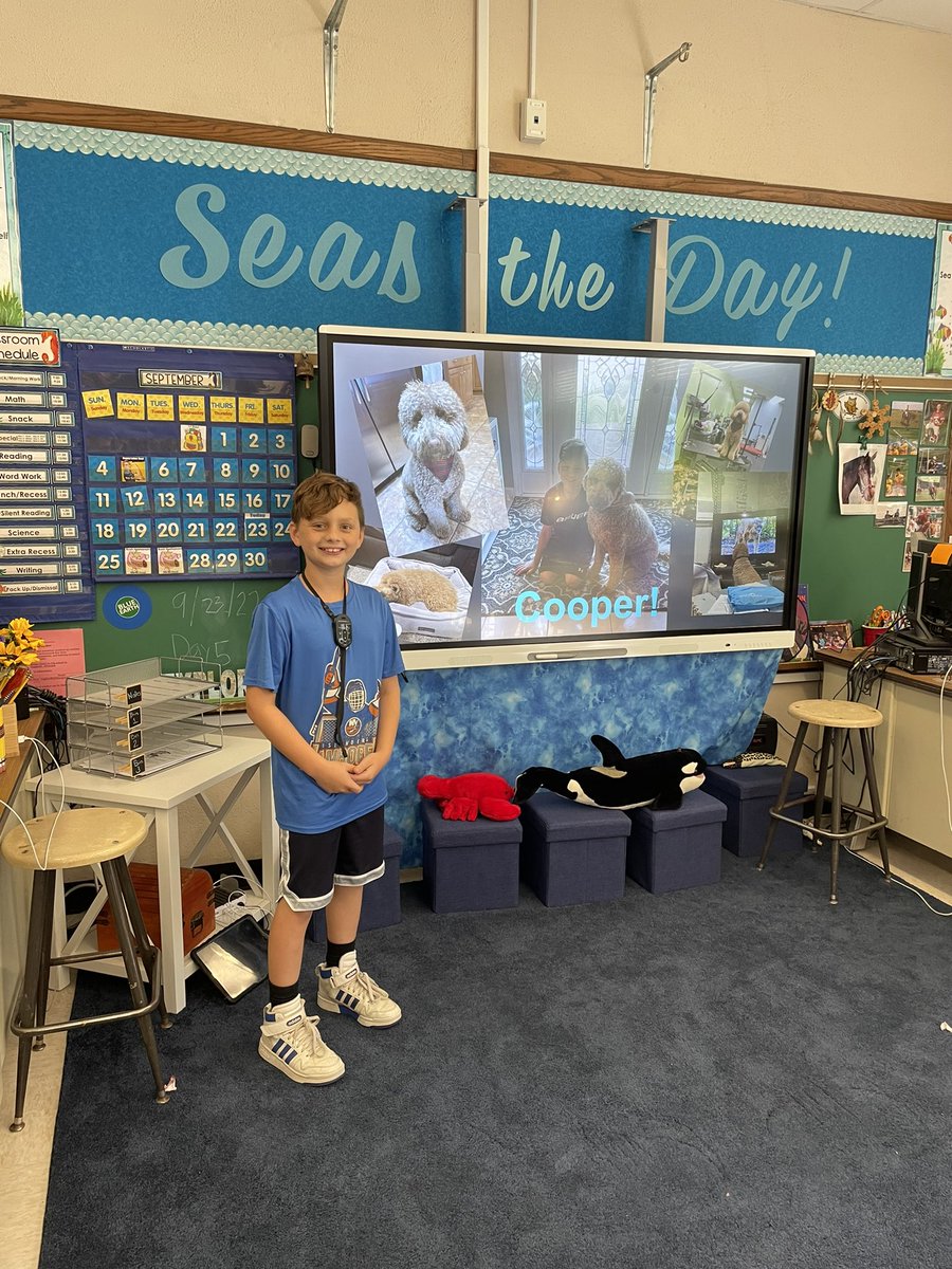 Wild4Class5_4's tweet photo. We got to learn all about Ryan today! We love learning about our Stars of the Sea each week! https://t.co/ubEyqHI0Fv