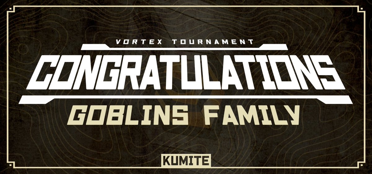 kumitenft's tweet photo. Join us in Congratulating our #VortexTournament CHAMPION!!! The @Goblins_Kumite #goblins ππ
Forever will they be our Original Kumite Champion! https://t.co/unrTHBGvDN