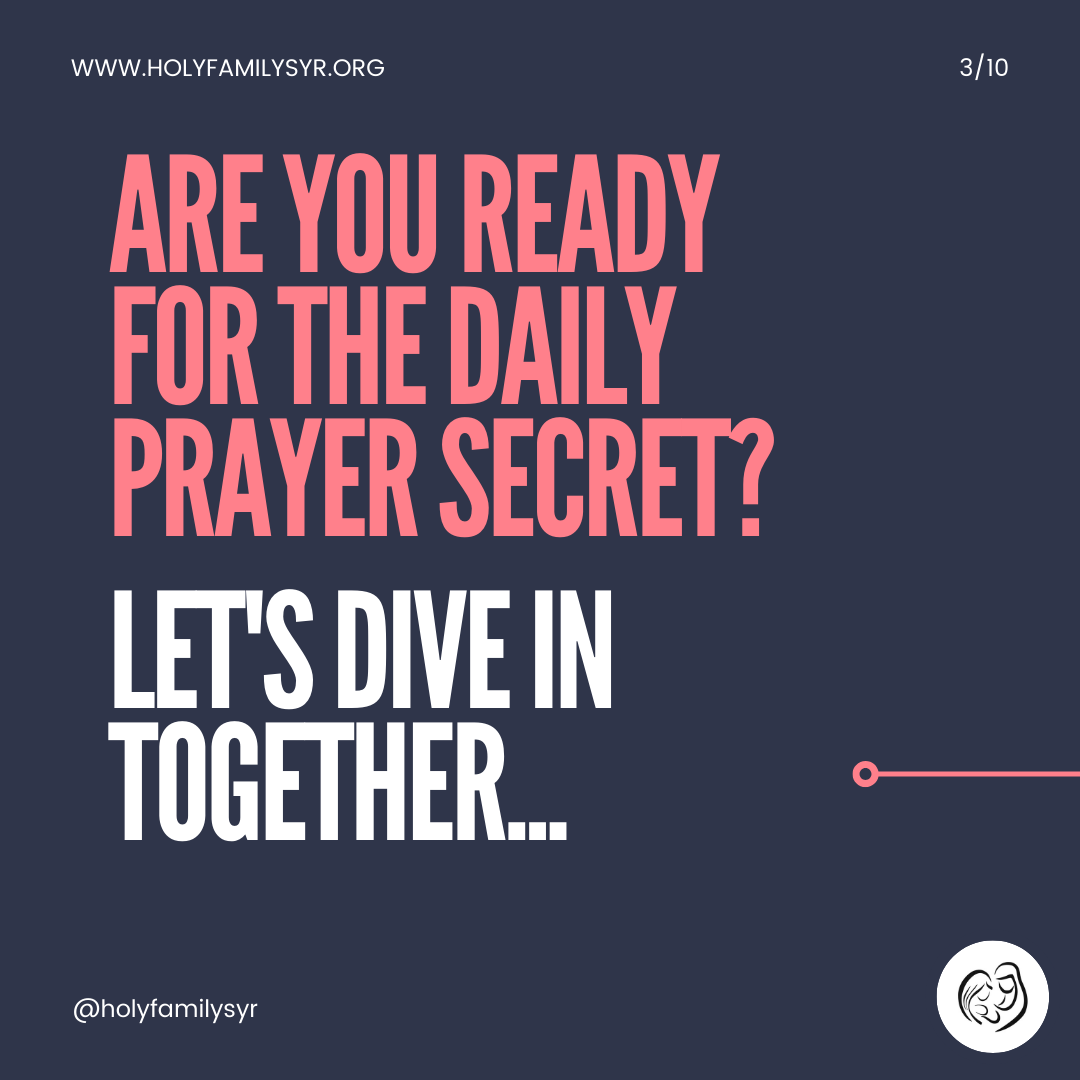 HolyFamilySyr's tweet photo. Have you heard of the "PRAY" method?

Which part of the method do you ❤️ and which part of the method is hardest for you?

Also, reply to this tweet with your prayer tips!

#prayer #prayertips #faith https://t.co/qnX26NLGMX
