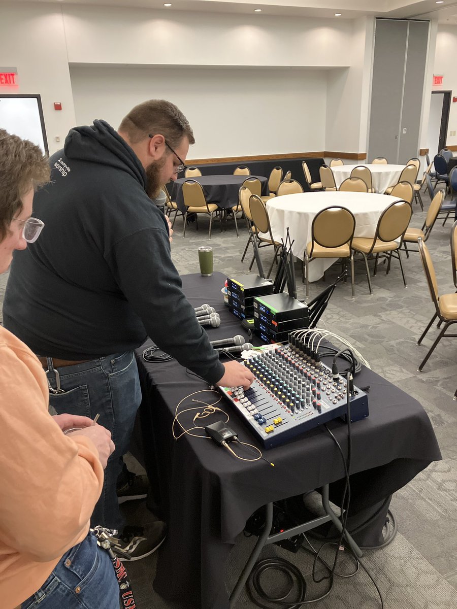 Getting audio ready for healthcare preview day <a href="/cedarville/">Cedarville University</a>