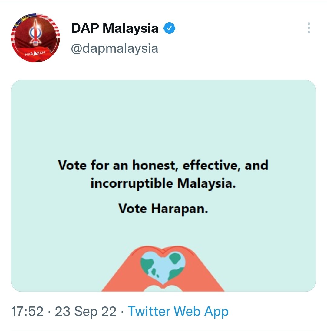 ismet_ulam's tweet photo. Undi DAP/PH ialah undi kerajaan yg bebaskan pimpinan parti sendiri dari kes korupsi dimahkamah.

Ok, selesai betulkan. 👍 https://t.co/Gq6hs5i83c