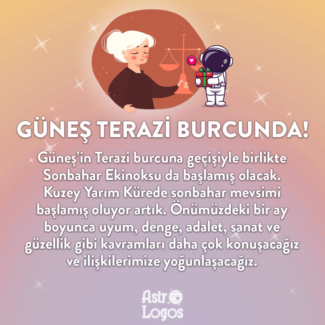 astrologostr's tweet photo. Güneş Terazi Burcunda! ⚖️☀️
#terazi #libra #teraziburcu #librasign #sun #güneş #autumn #equinox #autumunequinox #sonbahar #ekinoksu #sonbaharekinoksu #sonbaharekinoksu23eylül #astroloji #astrologos #astologia #astrology #astrologyposts https://t.co/YqD2bBZhP0