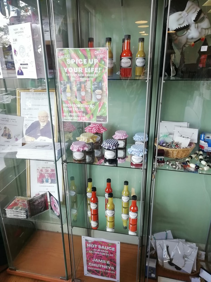 hermitagefm's tweet photo. Have you tried our new 'Hermitage' chilli products yet? 
Currently in stock:
🌶️ Red hot sauce
🌶️ Green hot sauce
🌶️ Sweet chilli jam
🌶️ Green tomato and chilli chutney
🌶️ Blackberry chilli jelly

#BuyLocal #SupportLocal @commvoicemags @ThisIsNWLeics @CoalvilleCANCBS @CoalvilleNub https://t.co/ldfcK4koTt