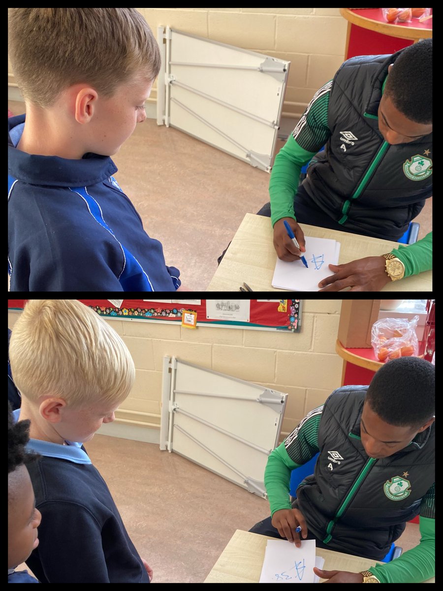 DMSNSBalgaddy's tweet photo. We were lucky to have former pupil and current @ShamrockRovers player @AidomoE in with us today. He spoke about the importance of resilience, humility and having a good attitude in all aspects of life before very kindly signing a jersey to go in our Hall of Fame! @faischools https://t.co/BPrtbGIqqL