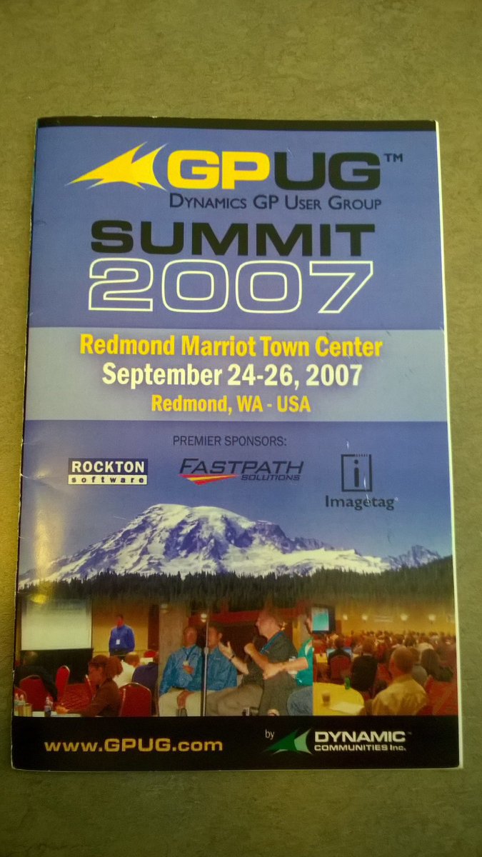 4mcadam's tweet photo. Fifteen years ago this week. Time flies when you’re having fun at #GPUGSummit and building a solid community at the same time 💪 #MSDynGP #GPUG https://t.co/kruzmiulLg