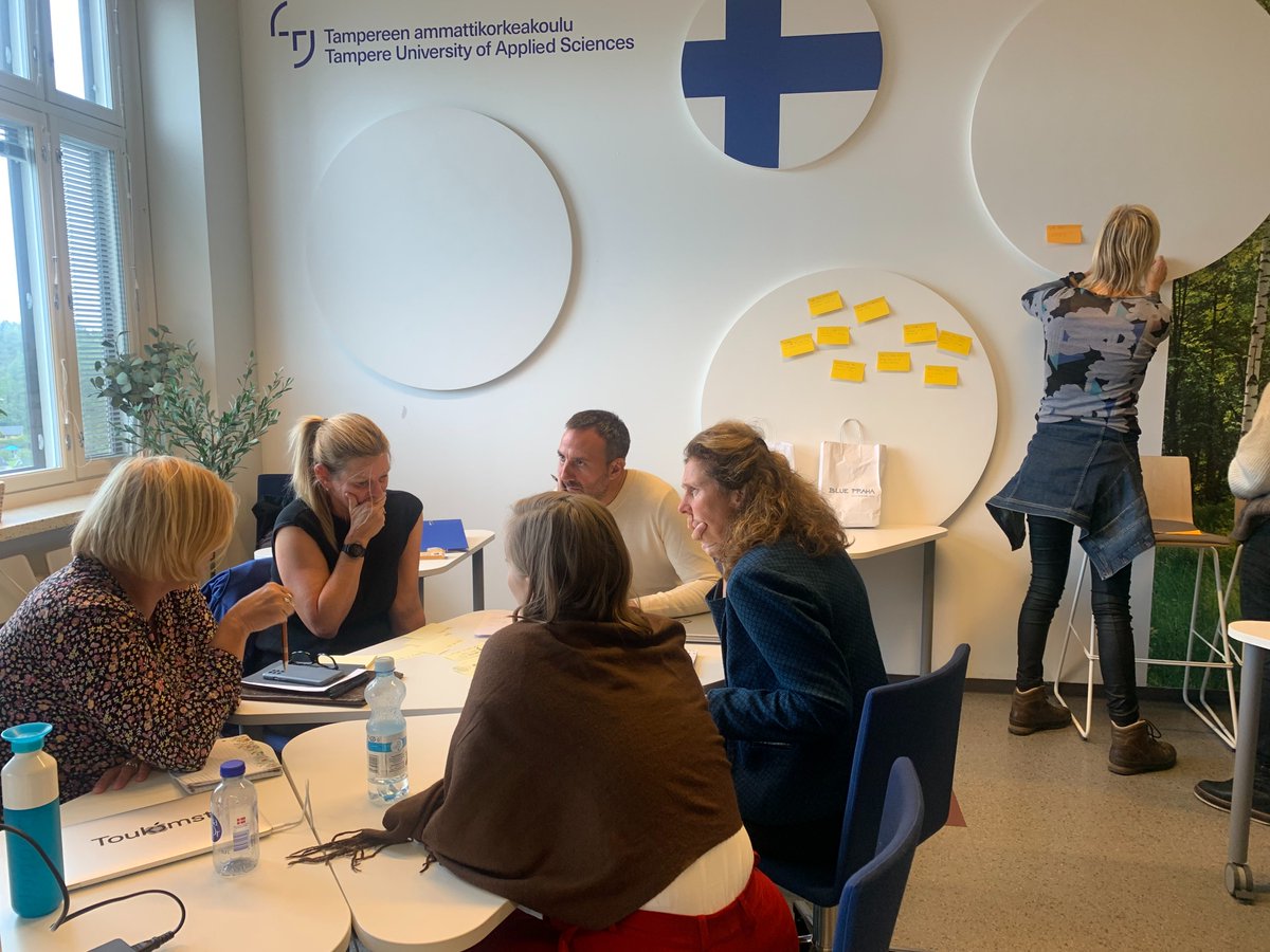 TAOK_TAMK's tweet photo. Tamkin koordinoima Erasmus+ Teacher Academies -hanke EduSTA lähti todella käyntiin tällä viikolla hankkeen kick off -tapahtumassa. Partnerit Espanjasta, Tsekistä, Alankomaista ja Hollannista tapasivat Tampereella. #EduSTA #ErasmusPlus #TeacherAcademies #kestävästiamk @TAMK_UAS https://t.co/GGQPNSDAdC