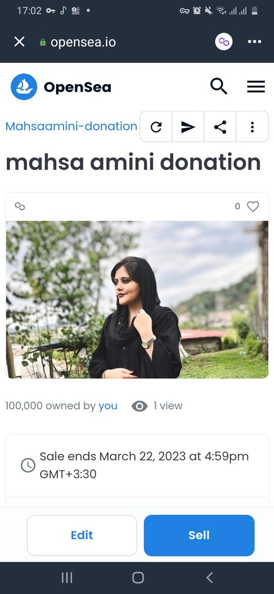 FREE NFT GIVEAWAY
1.follow this acc
2.type #MahsaAmini 
3.drop your wallet 
#NFT #NFTCommunity #Giveaway #opensea