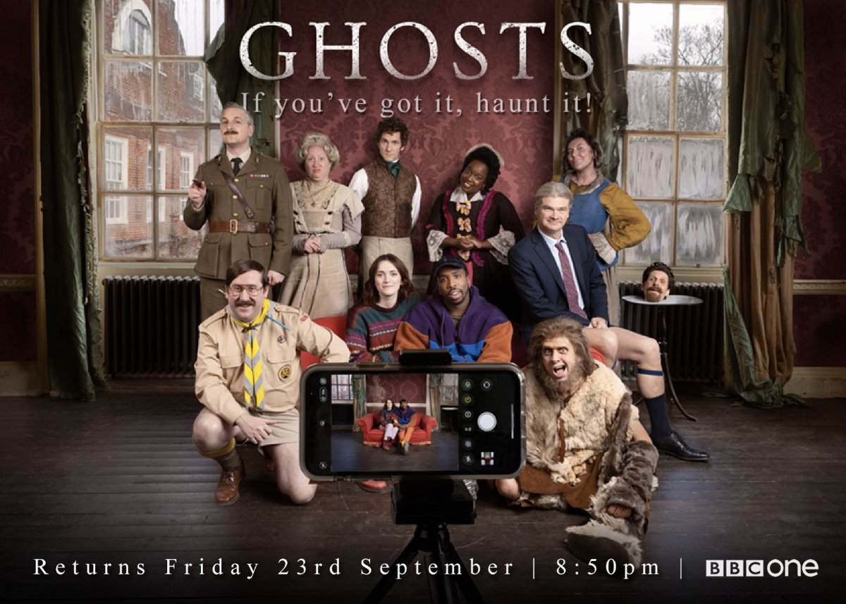 thenarrowroadco's tweet photo. Premiering tonight on @BBCOne is the new season of Ghosts, with GINA FILLINGHAM (@ginafillingham)! https://t.co/XS84BQDneF