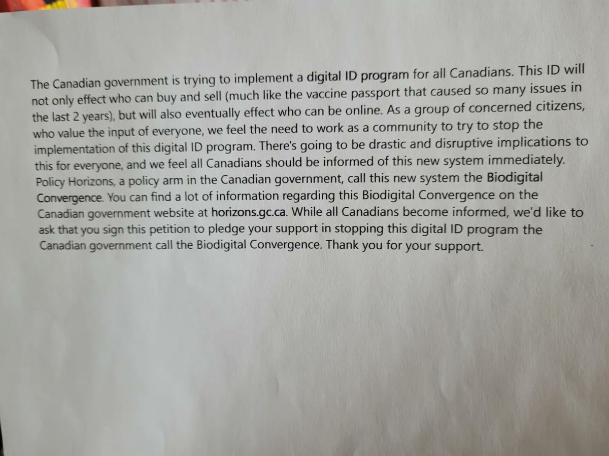 BarelyBook's tweet photo. If anyone wants to sign this petition or make some for themselves, please drop by the bookstore. Thanks for the support. #NoBiodigitalConvergence #nodigitalid https://t.co/pzguS6Yj5H