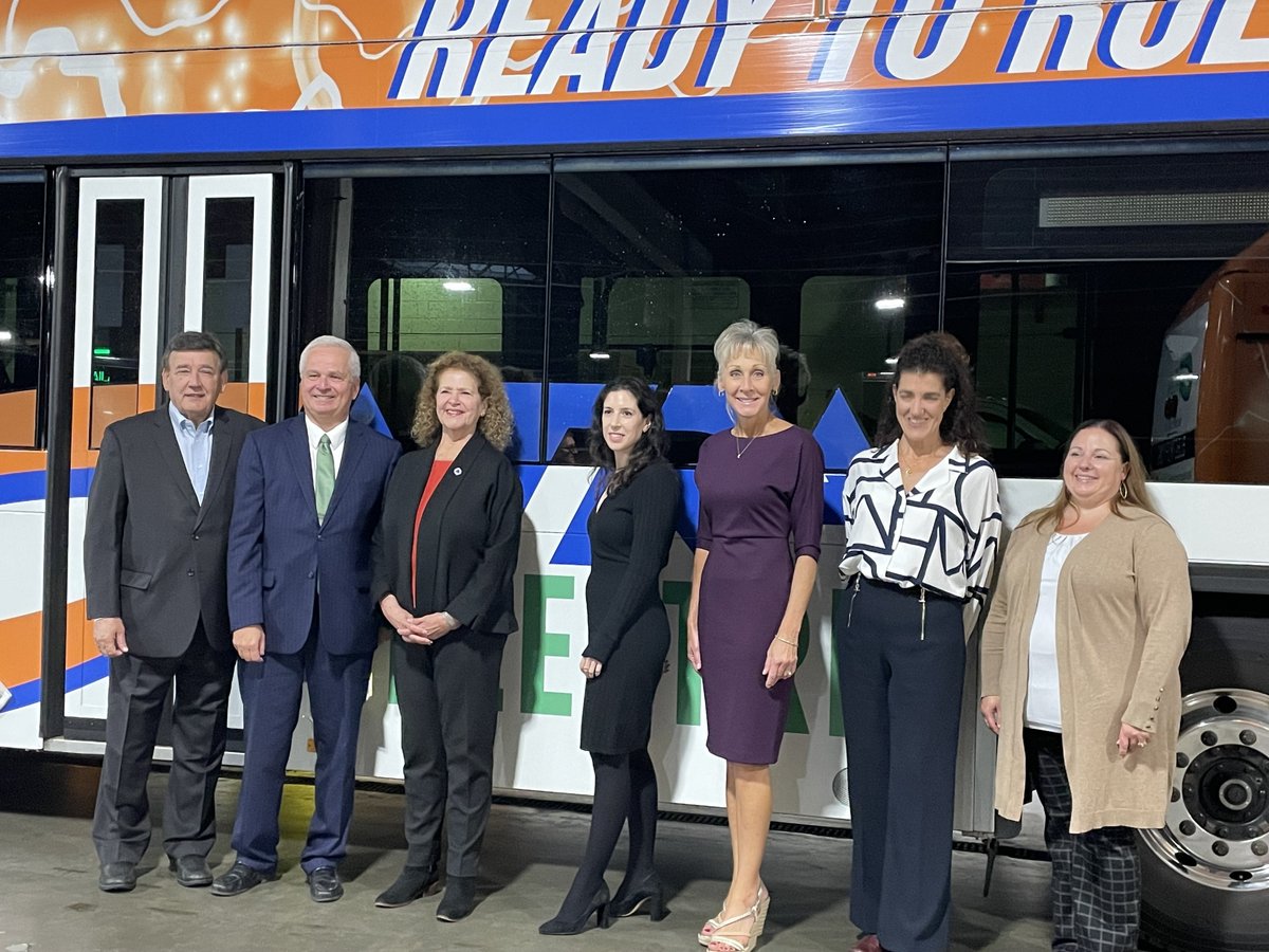 MassDEP's tweet photo. #MAClimateWeek: @MassDEP joined by @MassDOT, #Taunton Mayor O'Connell, Sen. Pacheco, Rep. Doherty, TMLP & GATRA officials to celebrate use of all-electric transit buses on routes in Taunton & #Rayhnam, cutting #emissions & protecting public health https://t.co/BtDXVytCru https://t.co/9hs5apGDLd