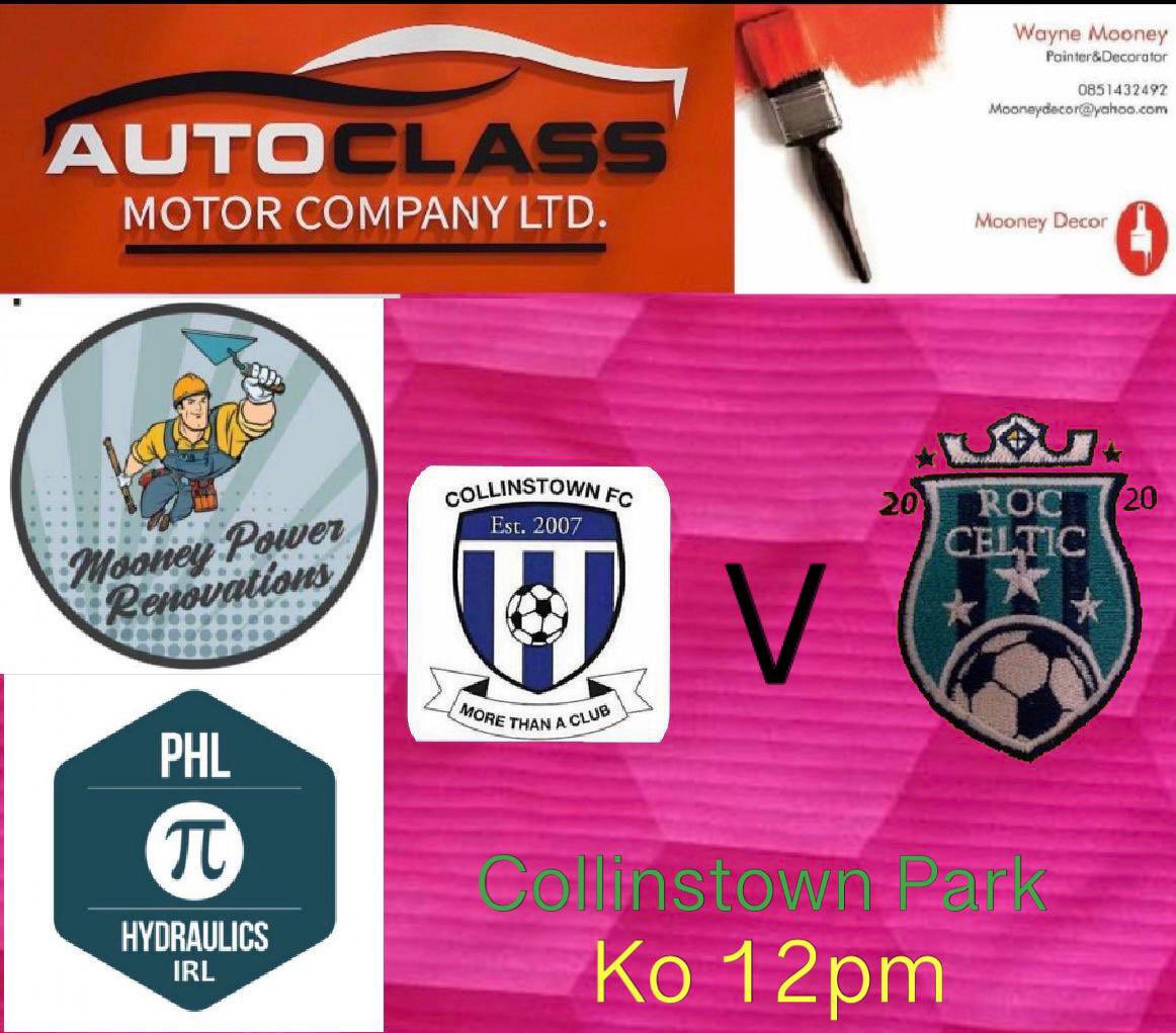 ROC CELTIC (@rocceltic) on Twitter photo Both teams in action tomorrow. 1st team play <a href="/collinstown2007/">collinstownfc2007</a> in the Fai junior cup at midday in the DDSL Astro 2nds at home in the lawns at 2:30pm against Newlane FC in their first league game. Again a big thanks to the sponsors๐ Both teams in action tomorrow. 1st team play <a href="/collinstown2007/">collinstownfc2007</a> in the Fai junior cup at midday in the DDSL Astro 2nds at home in the lawns at 2:30pm against Newlane FC in their first league game. Again a big thanks to the sponsors๐
