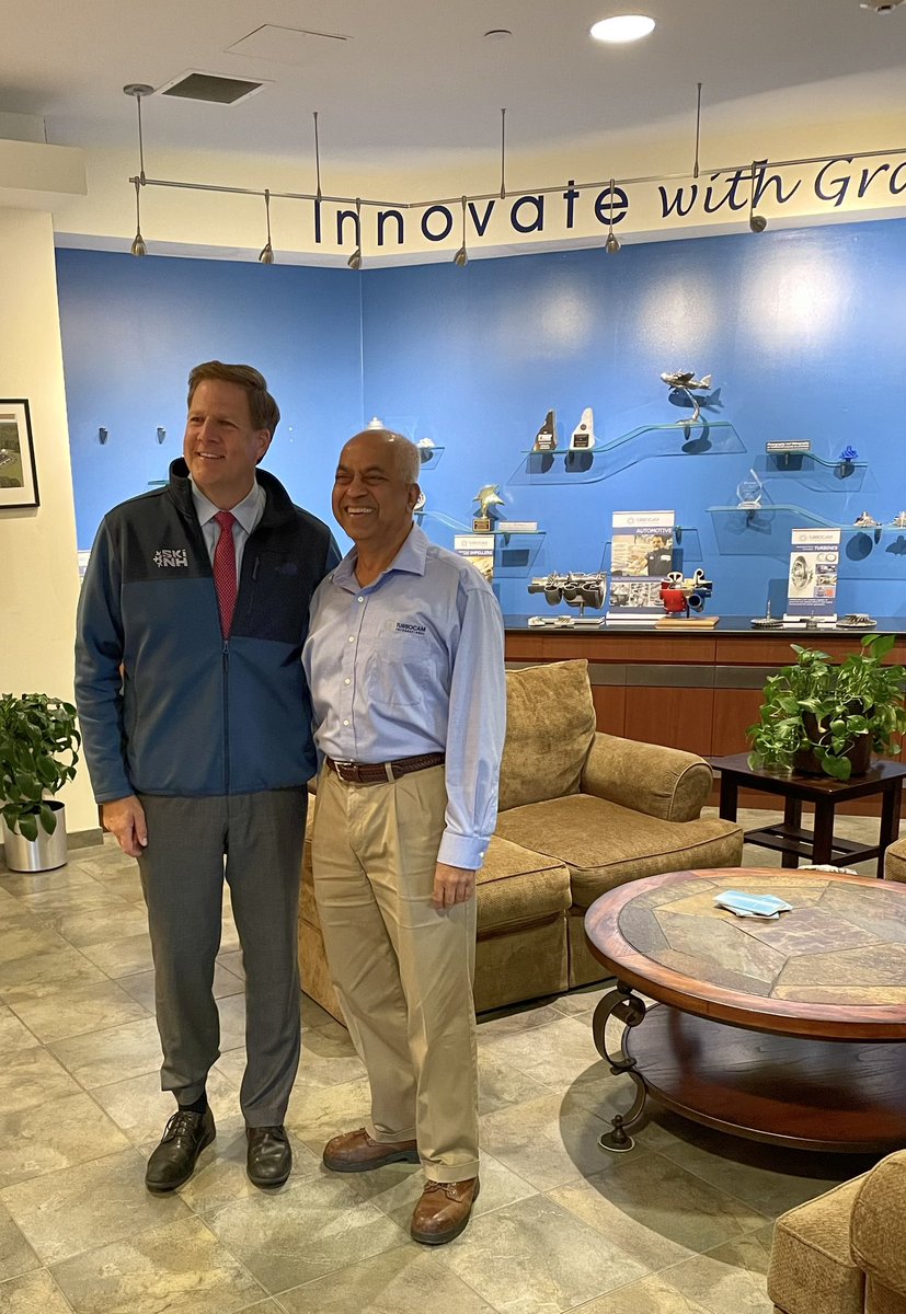 GovChrisSununu's tweet photo. The NH Advantage is on full display at @TurbocamIntl! TURBOCAM is a global leader in advanced technology, employing hundreds of individuals and developing products for everything from the International Space Station to the planes we fly on. Another 603 success story! https://t.co/JTTZvNCWMp