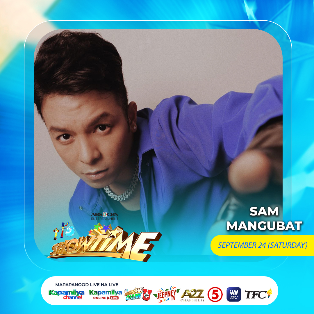 itsShowtimeNa's tweet photo. Madlang People! Join na sa afternoon kantahan kasama si SAM MANGUBAT ngayong Sabado sa It's Showtime! 💙💛✨ https://t.co/fO1CO4KEdk